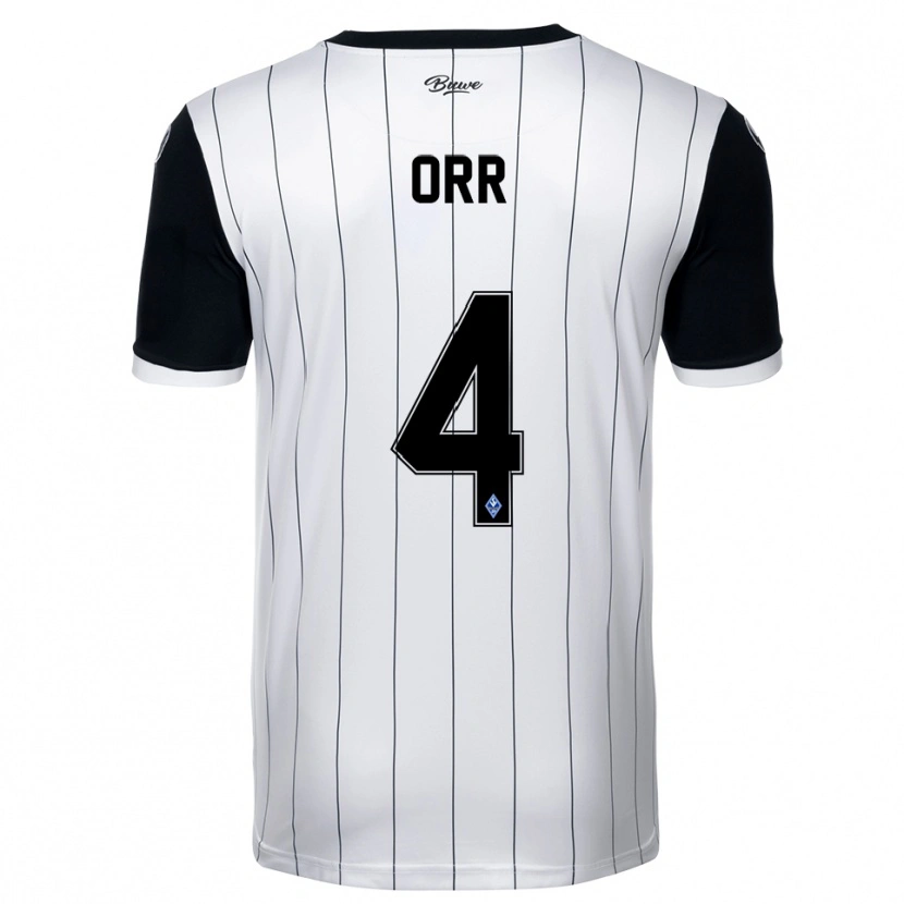 Danxen Herren George Orr #4 Weiß Schwarz Auswärtstrikot Trikot 2025/26 T-Shirt Österreich