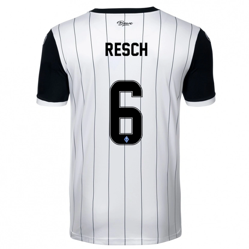 Danxen Herren Kimo Resch #6 Weiß Schwarz Auswärtstrikot Trikot 2025/26 T-Shirt Österreich