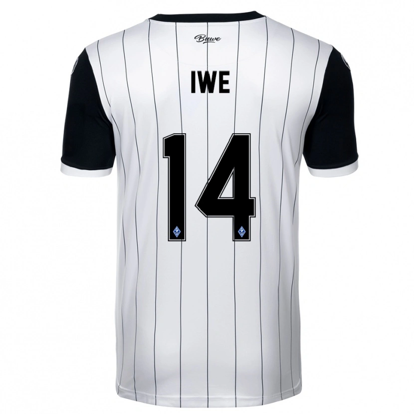 Danxen Herren Emmanuel Iwe #14 Weiß Schwarz Auswärtstrikot Trikot 2025/26 T-Shirt Österreich