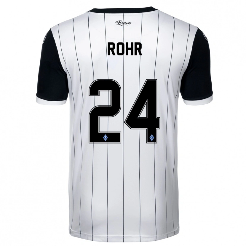 Danxen Herren Elijah Rohr #24 Weiß Schwarz Auswärtstrikot Trikot 2025/26 T-Shirt Österreich