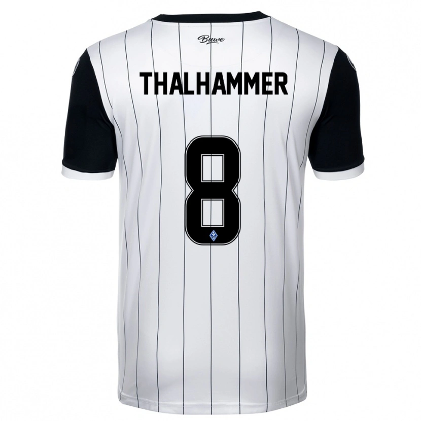 Danxen Herren Maximilian Thalhammer #8 Weiß Schwarz Auswärtstrikot Trikot 2025/26 T-Shirt Österreich