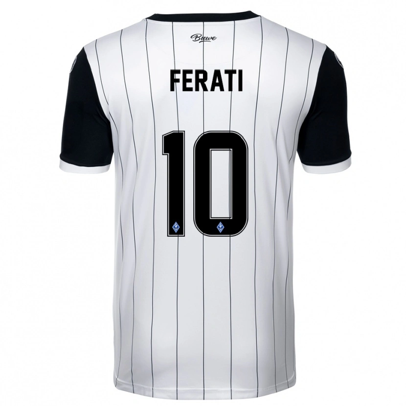 Danxen Herren Arianit Ferati #10 Weiß Schwarz Auswärtstrikot Trikot 2025/26 T-Shirt Österreich