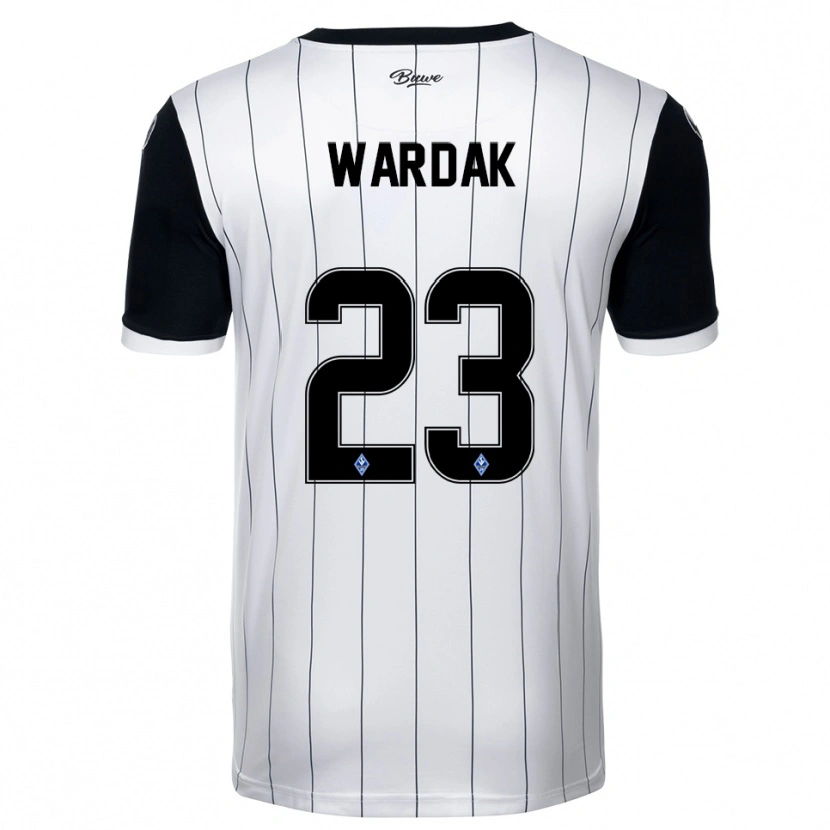 Danxen Herren Yusuf Wardak #23 Weiß Schwarz Auswärtstrikot Trikot 2025/26 T-Shirt Österreich
