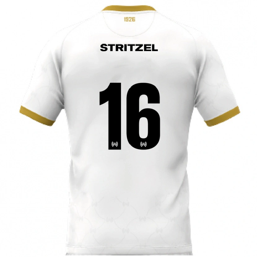 Danxen Herren Florian Stritzel #16 Weiß Gold Auswärtstrikot Trikot 2025/26 T-Shirt Österreich