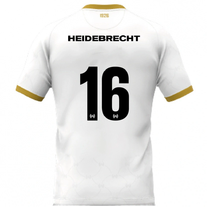 Danxen Herren Elias Heidebrecht #16 Weiß Gold Auswärtstrikot Trikot 2025/26 T-Shirt Österreich