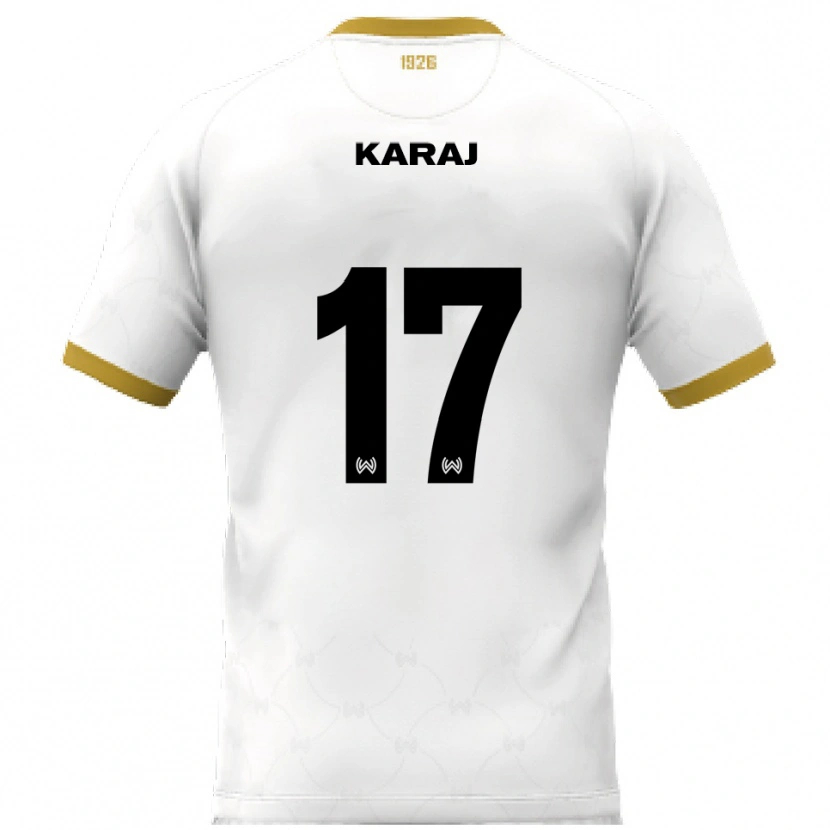 Danxen Herren Eraldo Karaj #17 Weiß Gold Auswärtstrikot Trikot 2025/26 T-Shirt Österreich