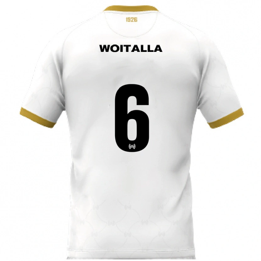 Danxen Herren Luis Woitalla #6 Weiß Gold Auswärtstrikot Trikot 2025/26 T-Shirt Österreich