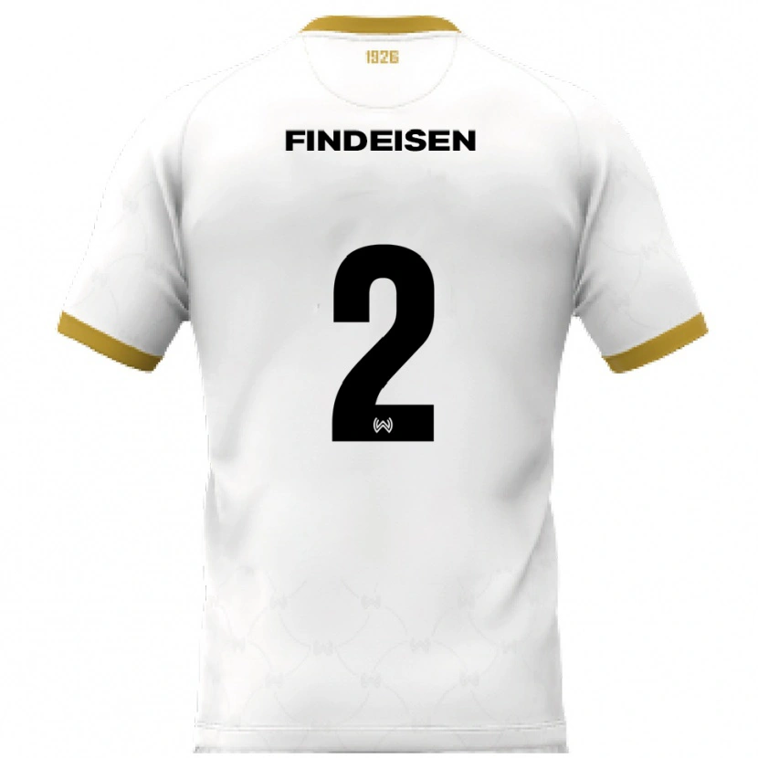 Danxen Herren Edwin Findeisen #2 Weiß Gold Auswärtstrikot Trikot 2025/26 T-Shirt Österreich
