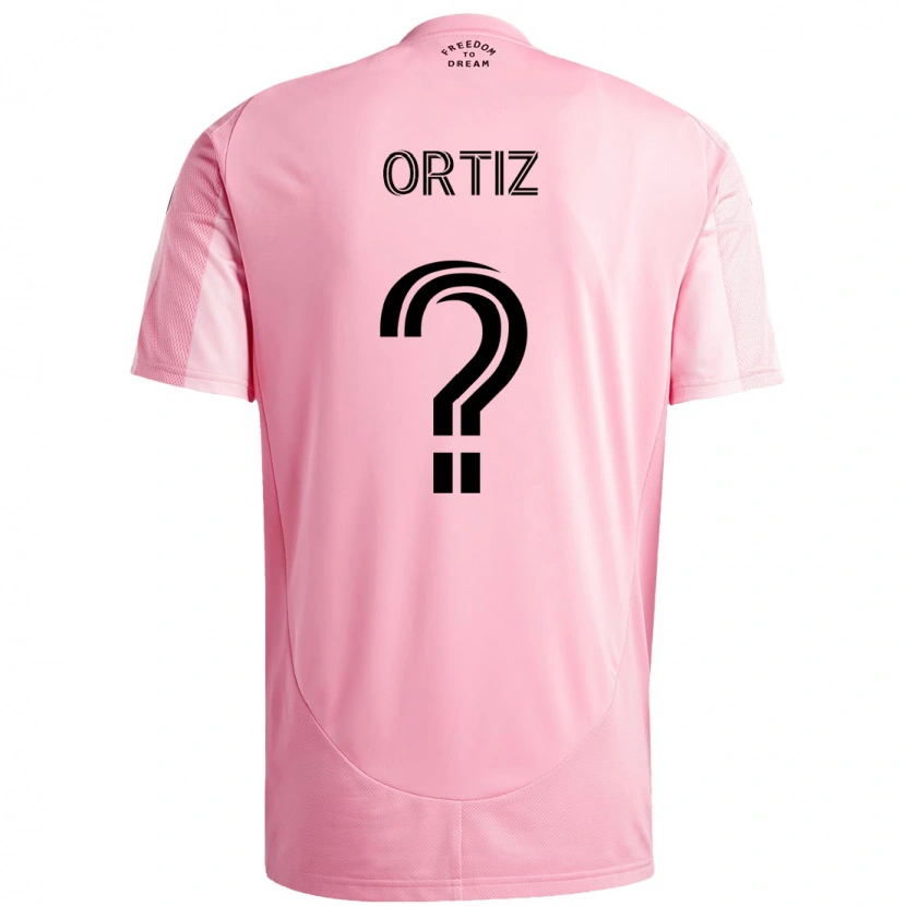 Danxen Kinder Cristian Ortiz #0 Rosa Schwarz Heimtrikot Trikot 2025/26 T-Shirt Österreich