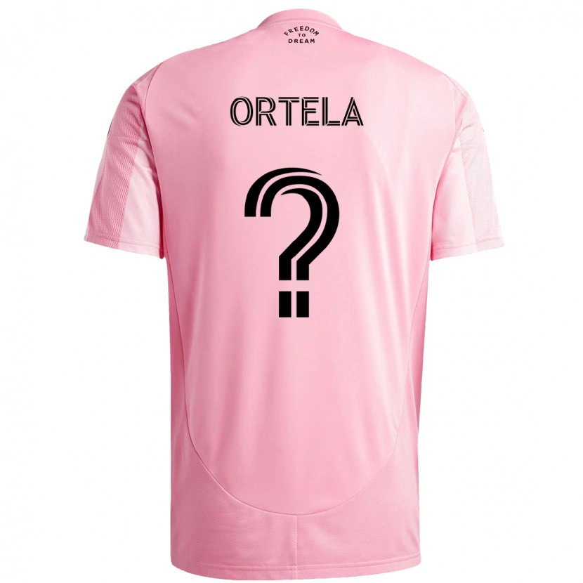 Danxen Kinder Jerremy Ortela #0 Rosa Schwarz Heimtrikot Trikot 2025/26 T-Shirt Österreich