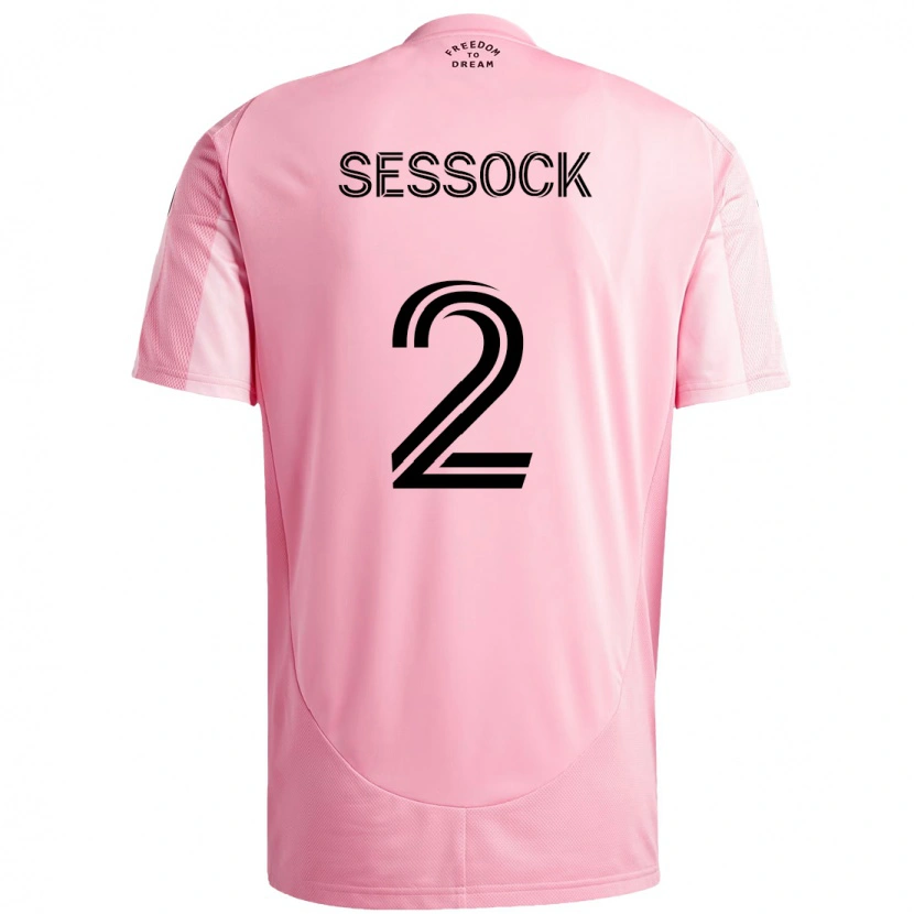 Danxen Kinder Nykolas Sessock #2 Rosa Schwarz Heimtrikot Trikot 2025/26 T-Shirt Österreich