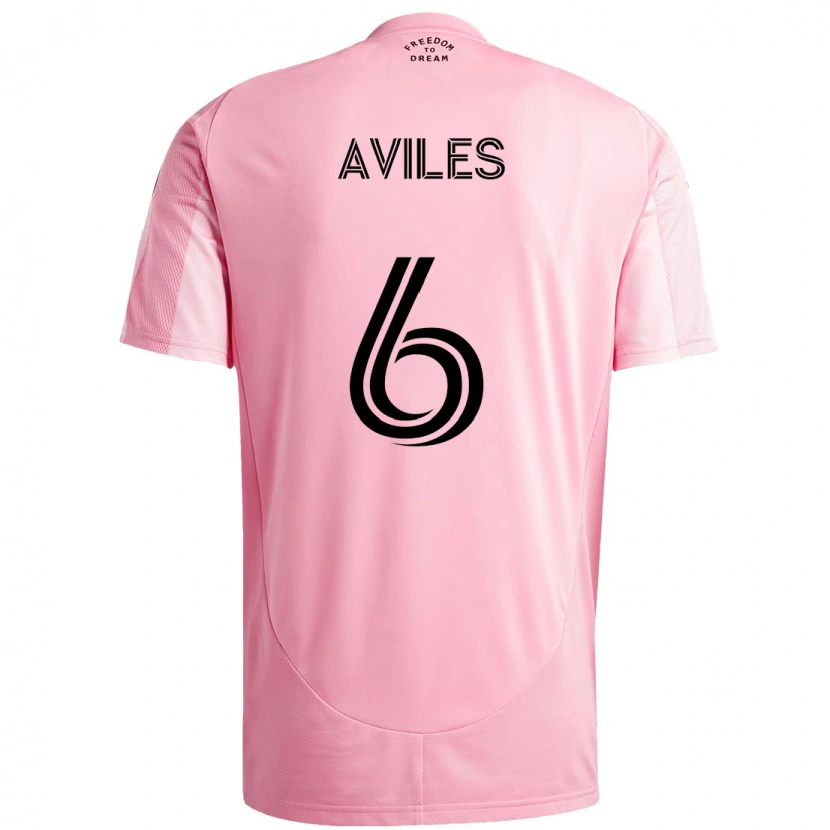 Danxen Kinder Tomás Avilés #6 Rosa Schwarz Heimtrikot Trikot 2025/26 T-Shirt Österreich