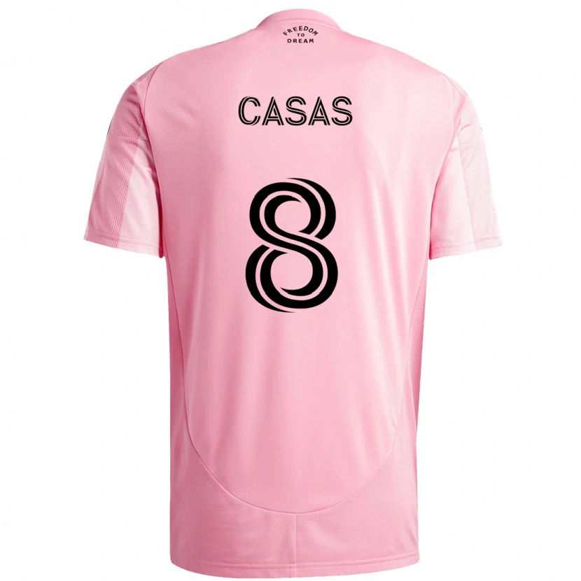 Danxen Kinder Pep Casas #8 Rosa Schwarz Heimtrikot Trikot 2025/26 T-Shirt Österreich