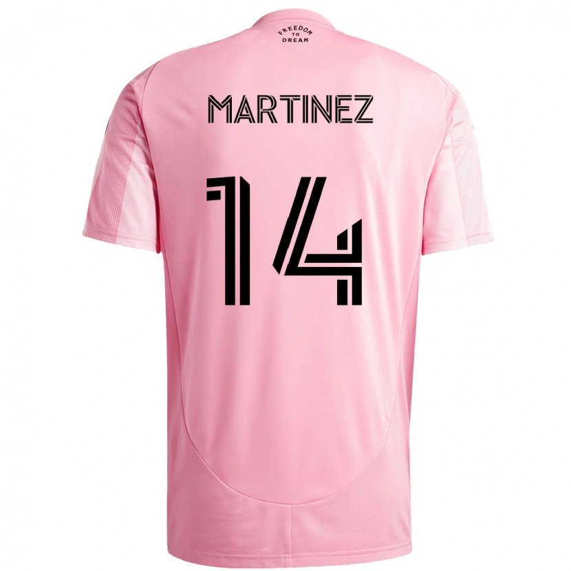 Danxen Kinder David Martínez #14 Rosa Schwarz Heimtrikot Trikot 2025/26 T-Shirt Österreich
