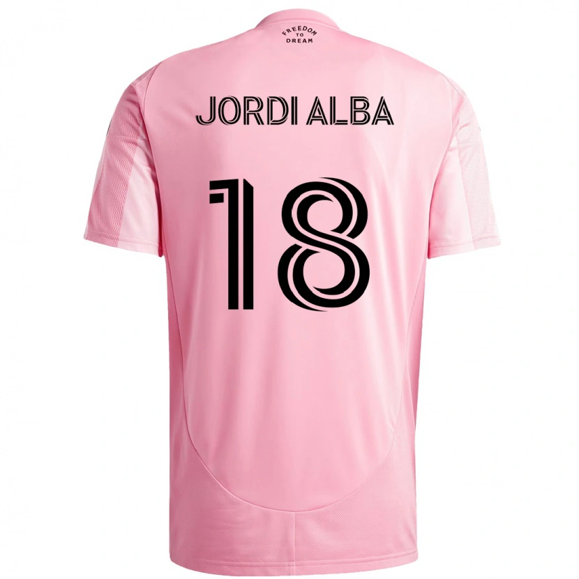 Danxen Kinder Jordi Alba #18 Rosa Schwarz Heimtrikot Trikot 2025/26 T-Shirt Österreich