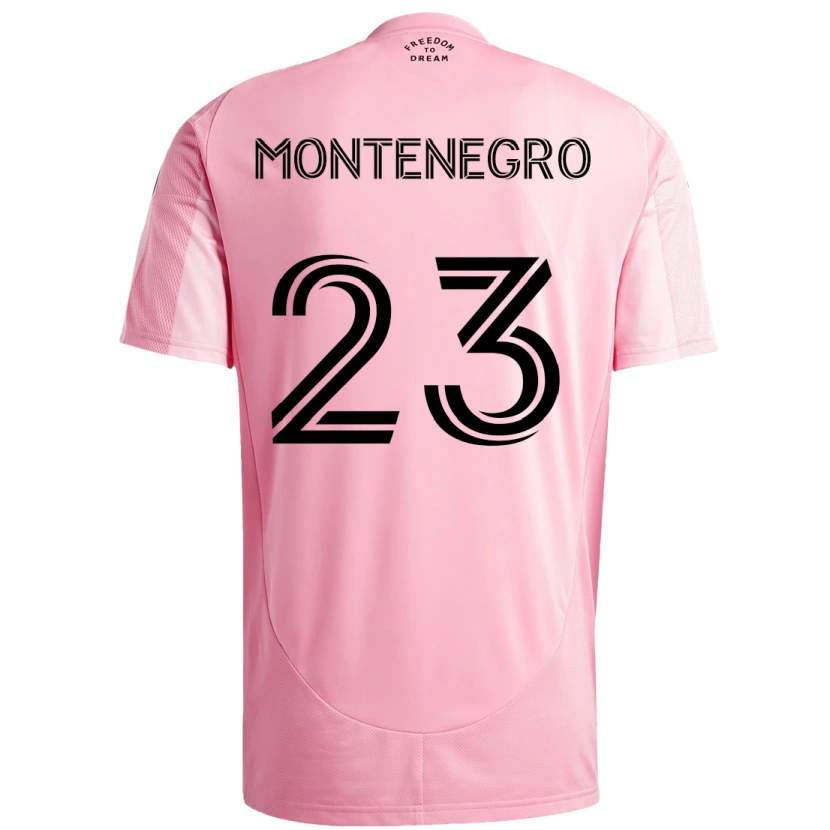 Danxen Kinder Ricardo Montenegro #23 Rosa Schwarz Heimtrikot Trikot 2025/26 T-Shirt Österreich
