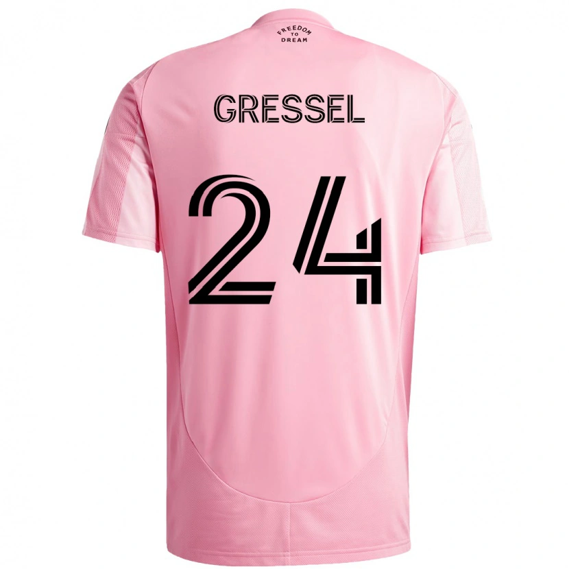 Danxen Kinder Julian Gressel #24 Rosa Schwarz Heimtrikot Trikot 2025/26 T-Shirt Österreich