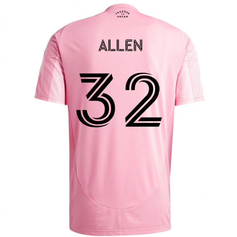 Danxen Kinder Noah Allen #32 Rosa Schwarz Heimtrikot Trikot 2025/26 T-Shirt Österreich