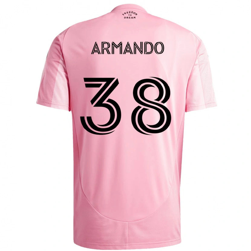 Danxen Kinder Máximo Armando #38 Rosa Schwarz Heimtrikot Trikot 2025/26 T-Shirt Österreich