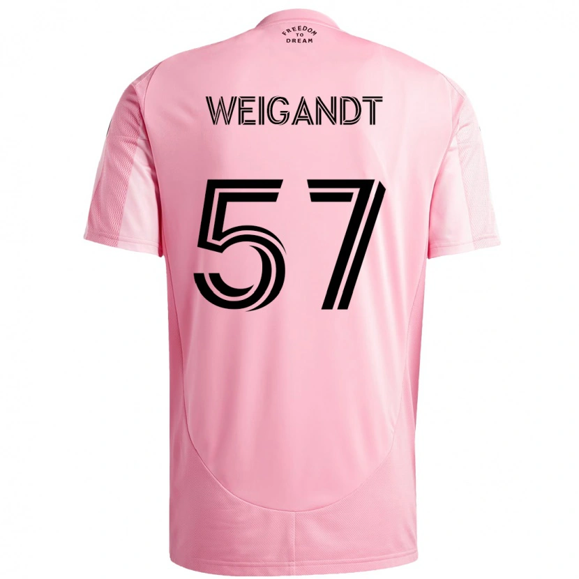 Danxen Kinder Marcelo Weigandt #57 Rosa Schwarz Heimtrikot Trikot 2025/26 T-Shirt Österreich
