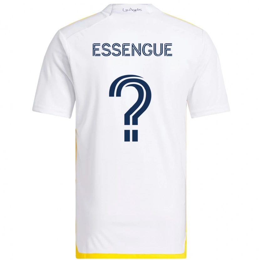 Danxen Kinder Ascel Essengue #0 Weiß Gelb Heimtrikot Trikot 2025/26 T-Shirt Österreich