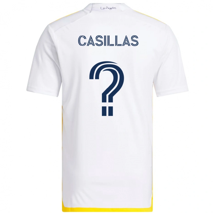 Danxen Kinder Victor Casillas #0 Weiß Gelb Heimtrikot Trikot 2025/26 T-Shirt Österreich