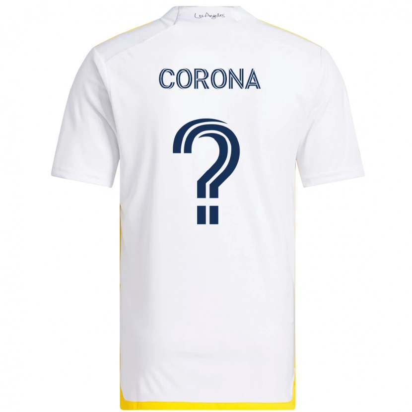 Danxen Kinder Javier Corona #0 Weiß Gelb Heimtrikot Trikot 2025/26 T-Shirt Österreich
