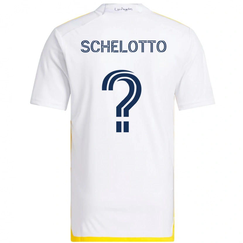 Danxen Kinder Nicolas Barros Schelotto #0 Weiß Gelb Heimtrikot Trikot 2025/26 T-Shirt Österreich