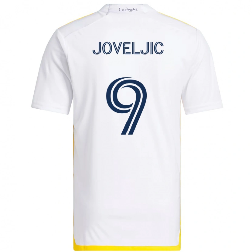 Danxen Kinder Dejan Joveljic #9 Weiß Gelb Heimtrikot Trikot 2025/26 T-Shirt Österreich
