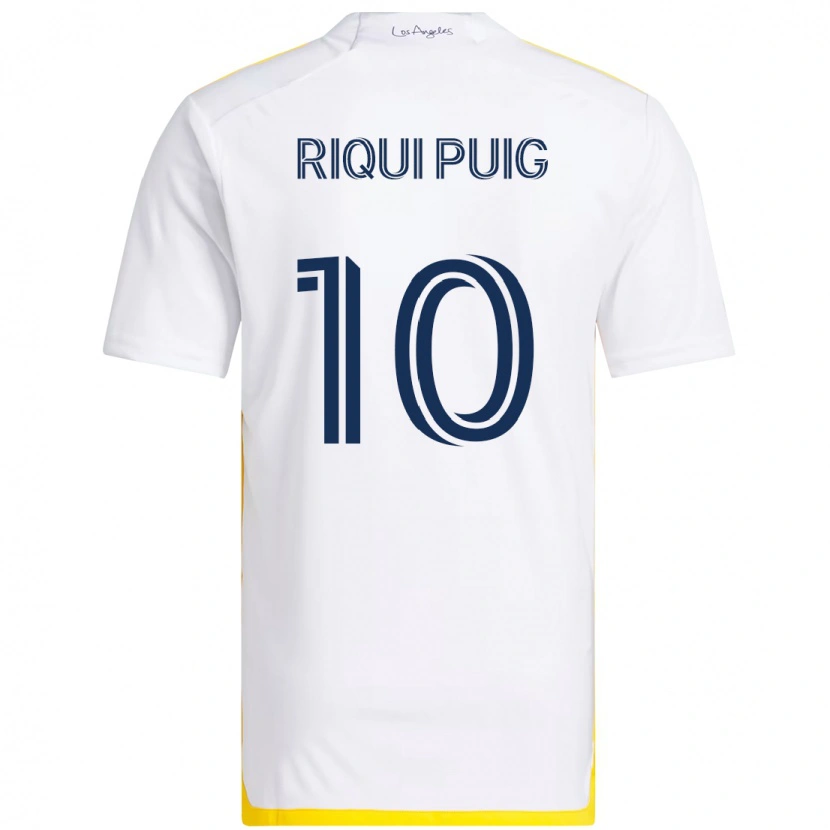Danxen Kinder Riqui Puig #10 Weiß Gelb Heimtrikot Trikot 2025/26 T-Shirt Österreich