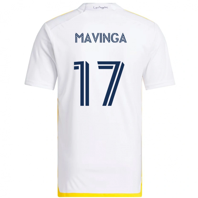 Danxen Kinder Chris Mavinga #17 Weiß Gelb Heimtrikot Trikot 2025/26 T-Shirt Österreich