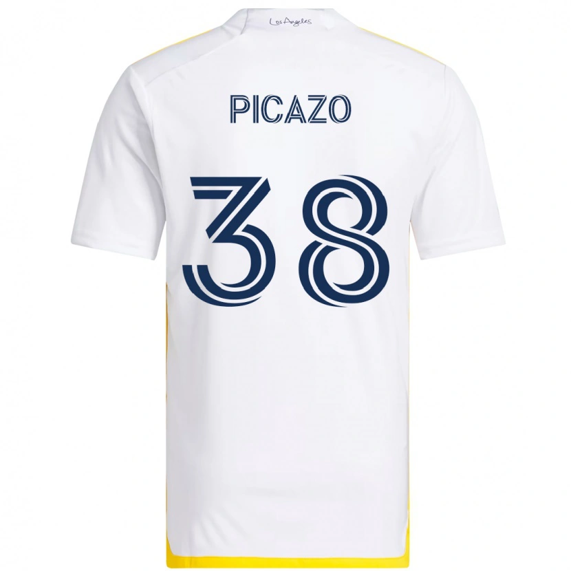 Danxen Kinder Axel Picazo #38 Weiß Gelb Heimtrikot Trikot 2025/26 T-Shirt Österreich