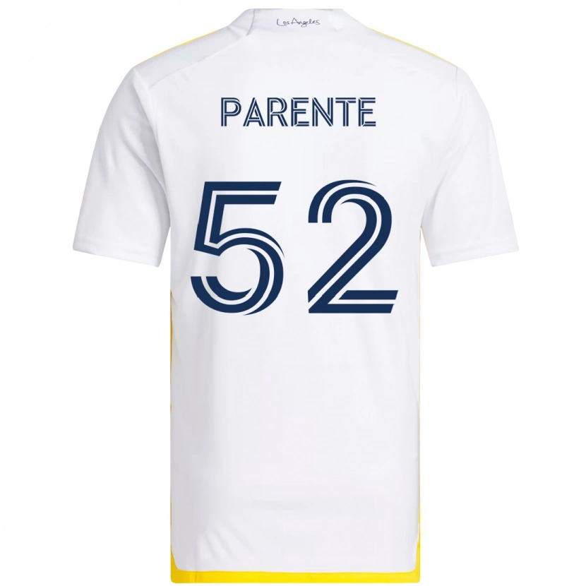 Danxen Kinder Isaiah Parente #52 Weiß Gelb Heimtrikot Trikot 2025/26 T-Shirt Österreich