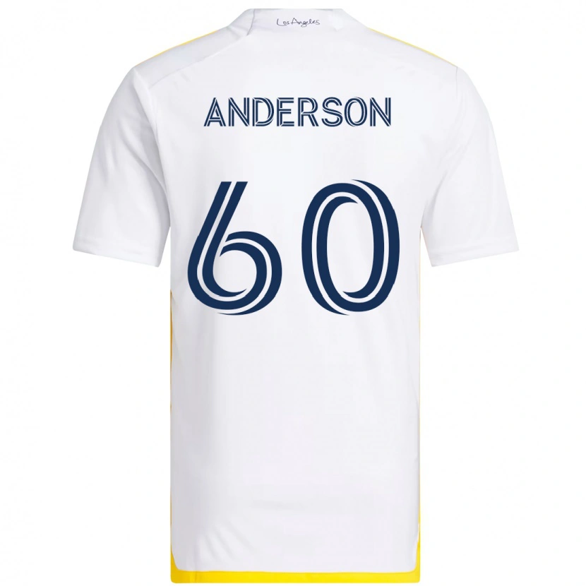 Danxen Kinder Nolan Anderson #60 Weiß Gelb Heimtrikot Trikot 2025/26 T-Shirt Österreich