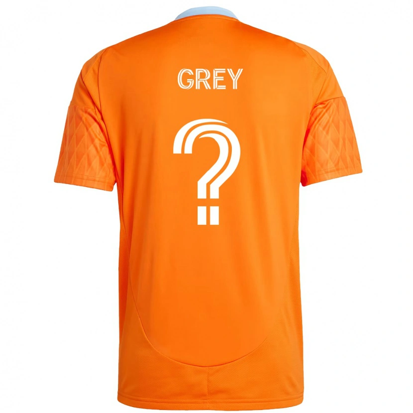 Danxen Kinder Omar Grey #0 Orange Weiß Heimtrikot Trikot 2025/26 T-Shirt Österreich