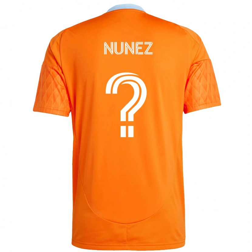 Danxen Kinder José Núñez #0 Orange Weiß Heimtrikot Trikot 2025/26 T-Shirt Österreich