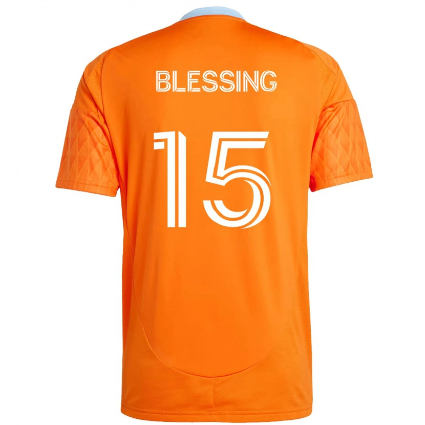 Danxen Kinder Latif Blessing #15 Orange Weiß Heimtrikot Trikot 2025/26 T-Shirt Österreich