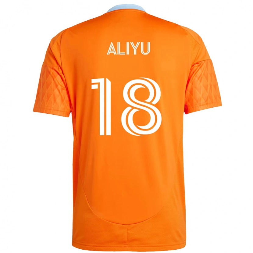 Danxen Kinder Ibrahim Aliyu #18 Orange Weiß Heimtrikot Trikot 2025/26 T-Shirt Österreich