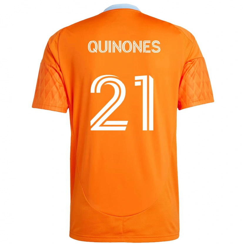 Danxen Kinder Nelson Quiñónes #21 Orange Weiß Heimtrikot Trikot 2025/26 T-Shirt Österreich