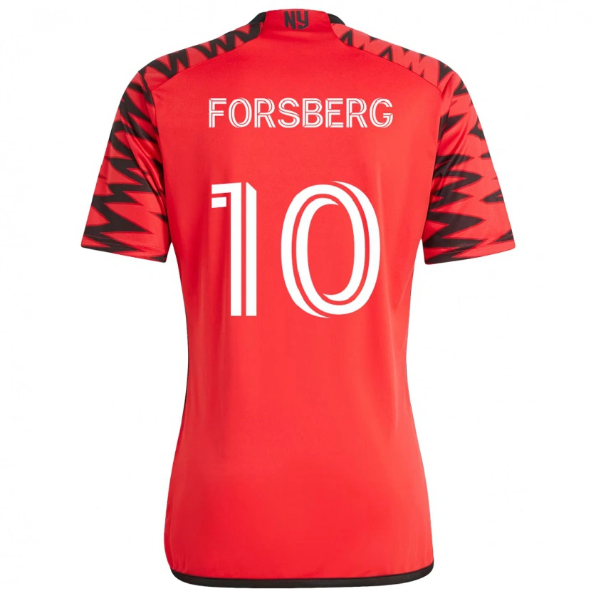Danxen Kinder Emil Forsberg #10 Rot Schwarz Heimtrikot Trikot 2025/26 T-Shirt Österreich