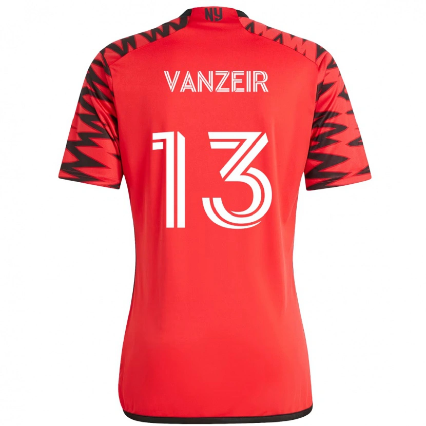 Danxen Kinder Dante Vanzeir #13 Rot Schwarz Heimtrikot Trikot 2025/26 T-Shirt Österreich