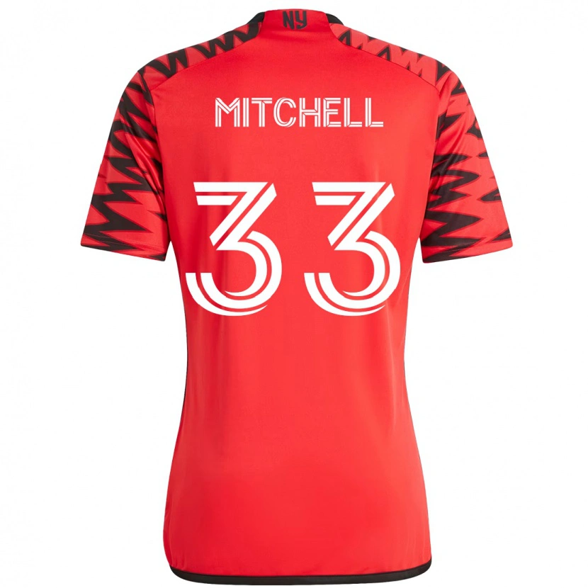 Danxen Kinder Roald Mitchell #33 Rot Schwarz Heimtrikot Trikot 2025/26 T-Shirt Österreich