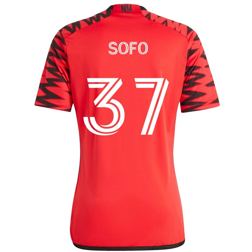 Danxen Kinder Mohammed Sofo #37 Rot Schwarz Heimtrikot Trikot 2025/26 T-Shirt Österreich