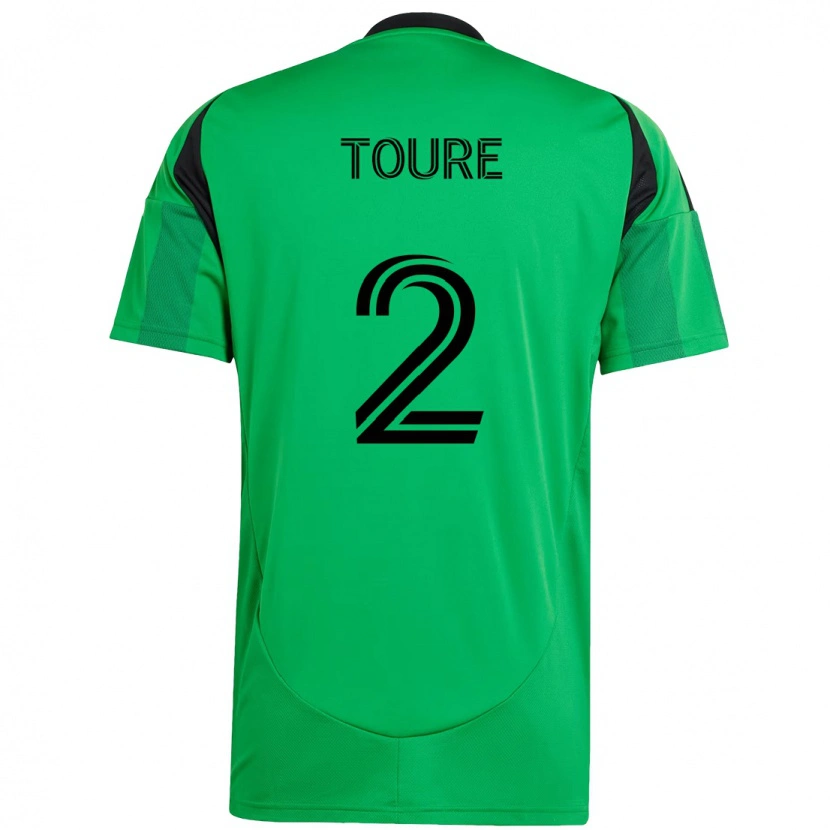 Danxen Kinder Cheick Touré #2 Grün Schwarz Heimtrikot Trikot 2025/26 T-Shirt Österreich