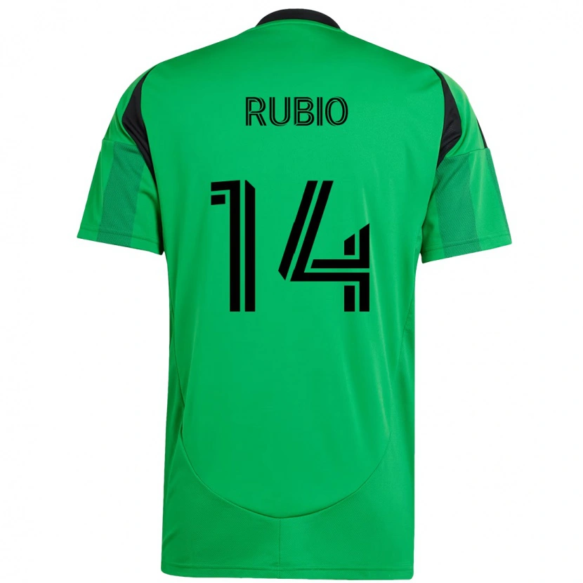 Danxen Kinder Diego Rubio #14 Grün Schwarz Heimtrikot Trikot 2025/26 T-Shirt Österreich