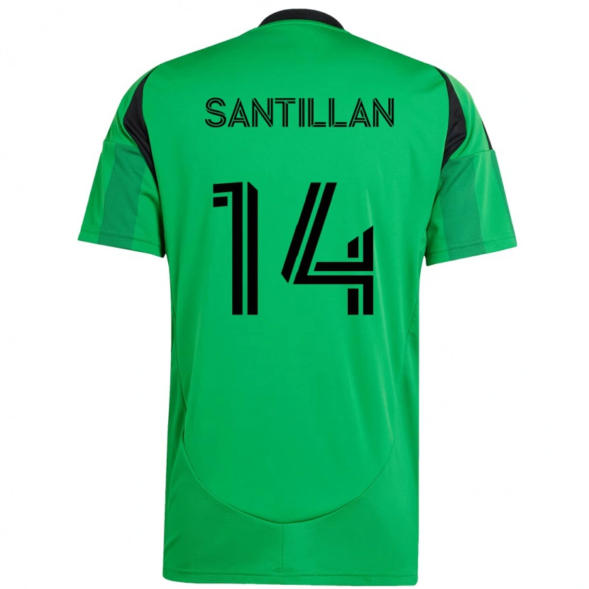 Danxen Kinder Jonathan Santillan #14 Grün Schwarz Heimtrikot Trikot 2025/26 T-Shirt Österreich