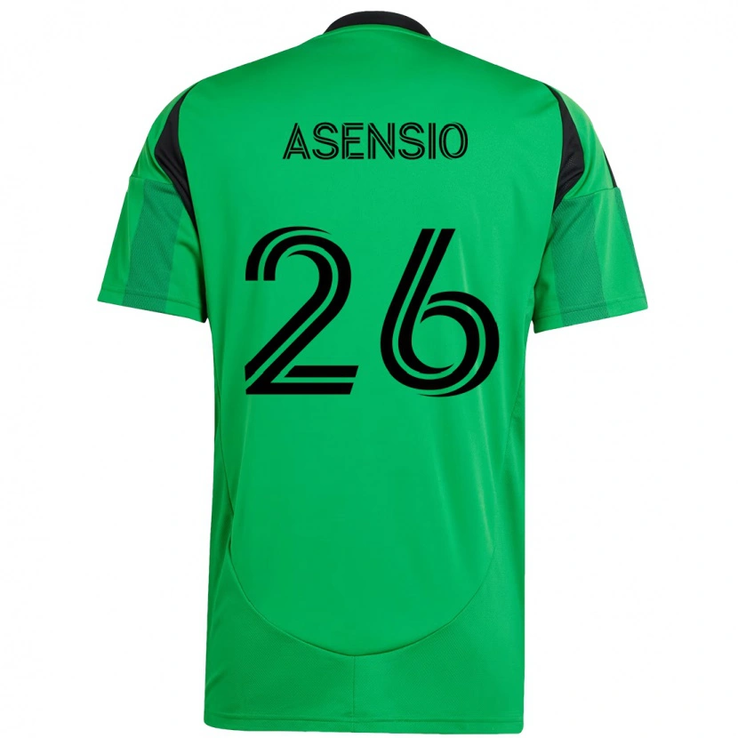 Danxen Kinder Charlie Asensio #26 Grün Schwarz Heimtrikot Trikot 2025/26 T-Shirt Österreich