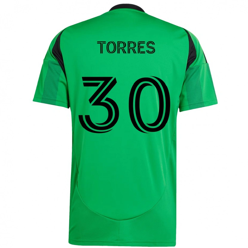 Danxen Kinder Ervin Torres #30 Grün Schwarz Heimtrikot Trikot 2025/26 T-Shirt Österreich