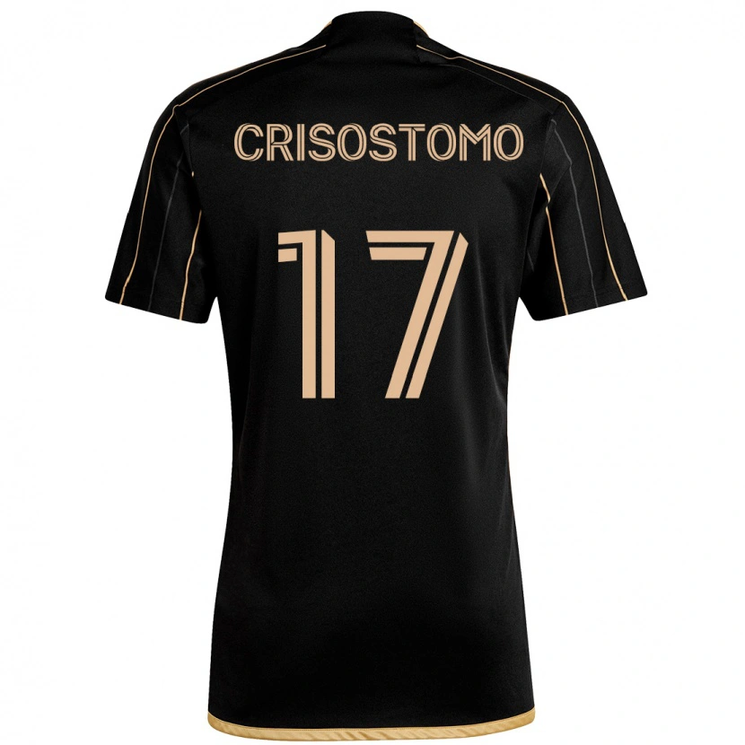 Danxen Kinder Danny Crisostomo #17 Schwarz Braun Heimtrikot Trikot 2025/26 T-Shirt Österreich