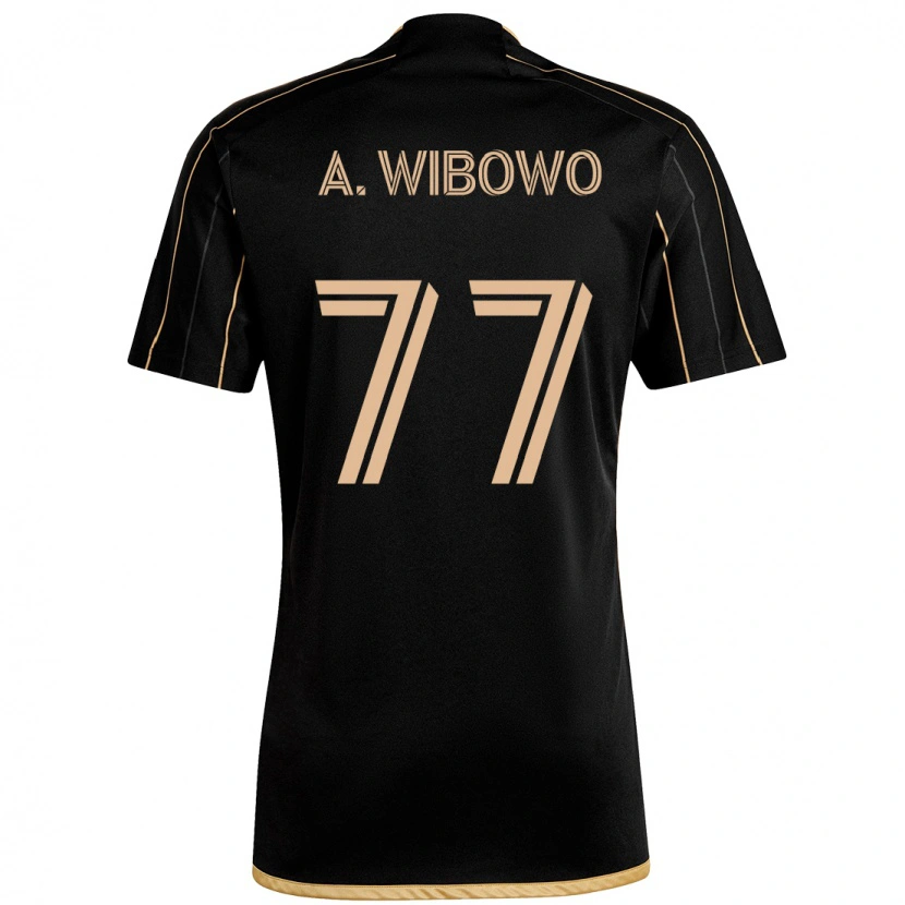 Danxen Kinder Adrian Wibowo #77 Schwarz Braun Heimtrikot Trikot 2025/26 T-Shirt Österreich